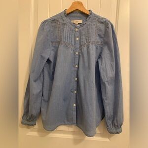 LOFT Soft Blue Chambray Shirt
